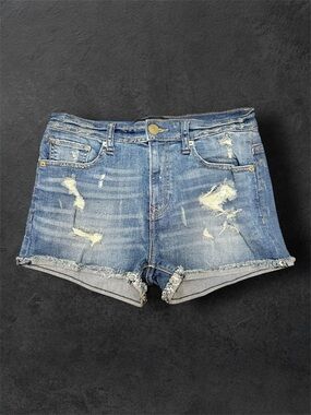 Express Distressed Denim Jean Shorts 6